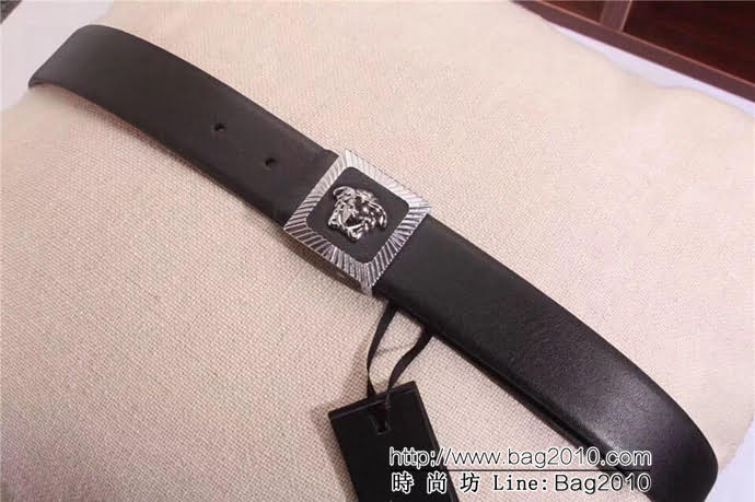 VERSACE範思哲 專櫃同款 原版美人圖扣頭 雙面進口原版小牛皮 男士皮帶  xfp1251